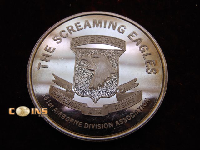 Lot 36-086815 - 15 gram .999 silver 101st Airborne Round.