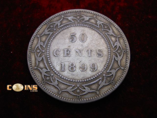 Lot 36-489180 - 1899 Silver Newfoundland 50 Cent Piece.