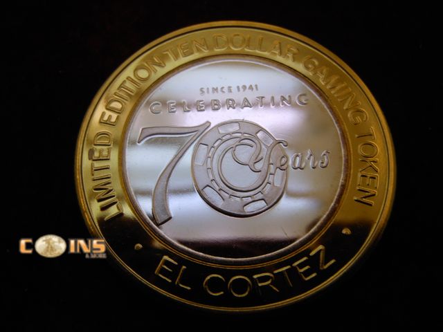 Lot 36-489152 - $10 Silver Las Vegas Token.  El Cortez.