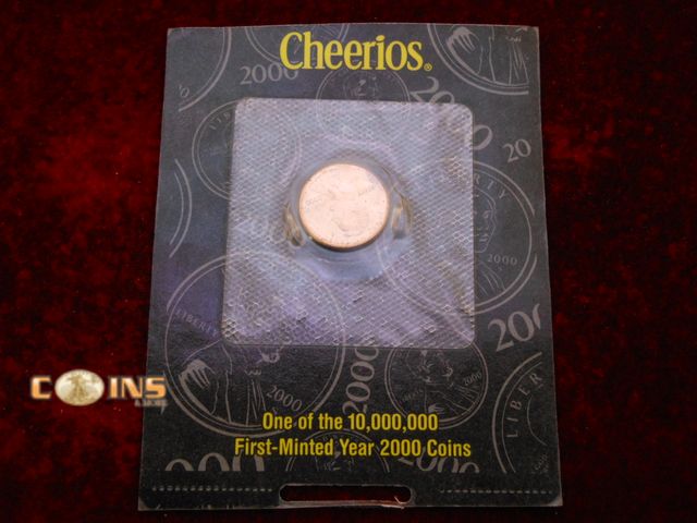 Lot 36-238567 - Better 2000 "Cheerios" Penny, Comes Sealed in COA Card.