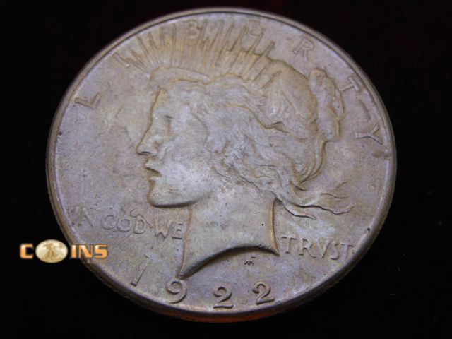 Lot 36-487299 - 1922-S Silver Peace Dollar.