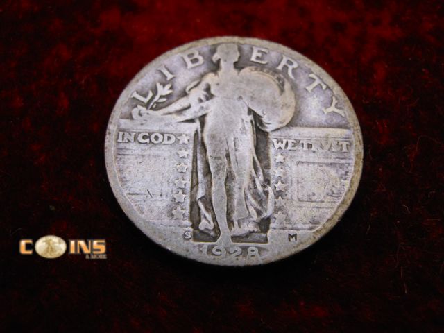 Lot 36-489209 - 1928-S Silver Standing Liberty Quarter.