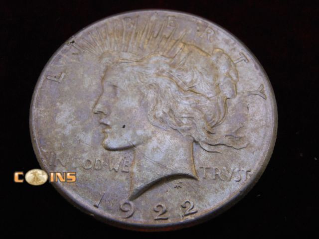 Lot 36-487300 - 1922-S Silver Peace Dollar.