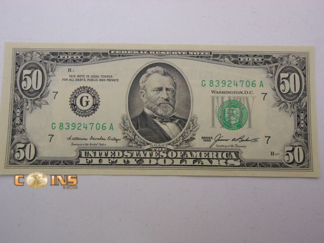 Lot 36-087136 - CRISP UNC $50 Federal Reserve Note.