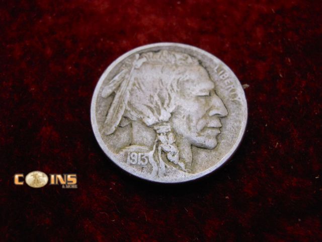 Lot 36-486546 - Semi-Key 1913-D Type One Buffalo Nickel.  Full Date and Mint Mark.