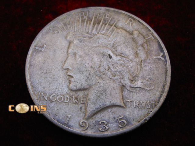 Lot 36-486413 - 1935-S Silver Peace Dollar.