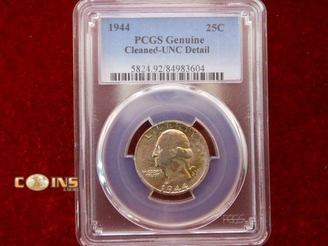 Lot 36-488306 - UNC 1944 Silver Washington Quarter, PCGS Graded UNC.