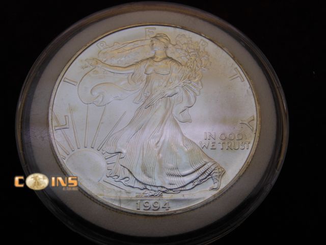Lot 36-487254 - UNC/BU 1994 Silver American Eagle.  .999 Fine Silver One Troy Ounce Round.