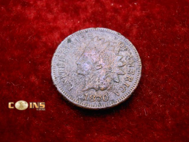 Lot 36-488302 - SEMI Key 1870 Indian Head Cent, Better Condition.