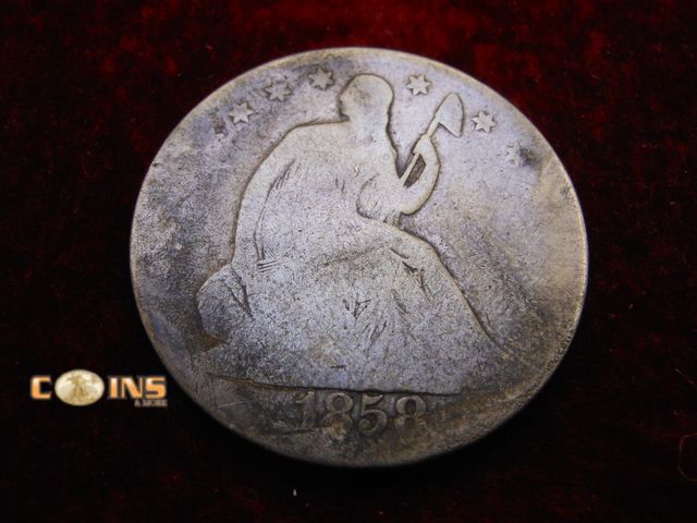 Lot 36-238237 - 1858-O Silver Seated Half Dollar.