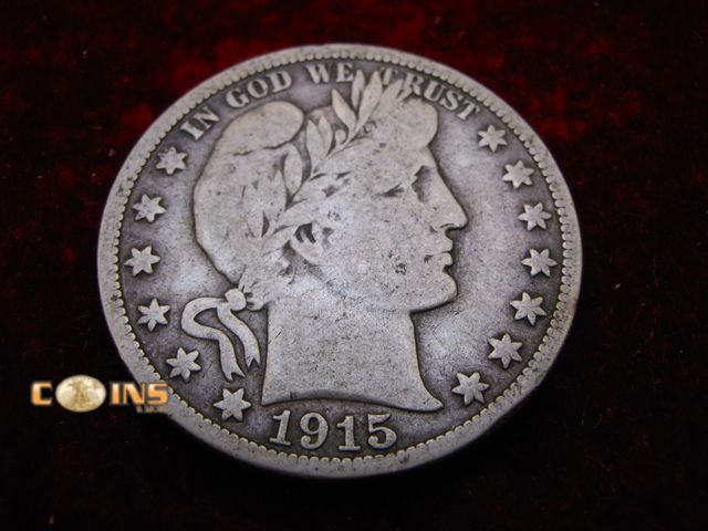 Lot 36-486469 - 1915-S Silver Barber Half Dollar.