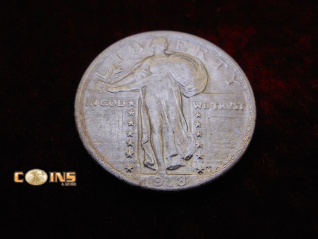 Lot 36-486514 - BETTER CONDITION 1918 Silver Standing Liberty Quarter.  Fantastic Eye Appeal.