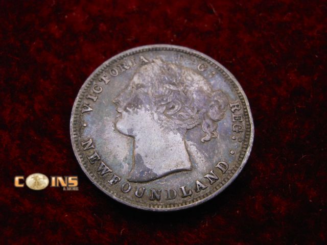 Lot 36-487851 - Better 1865 Silver Newfoundland 20 Cents.
