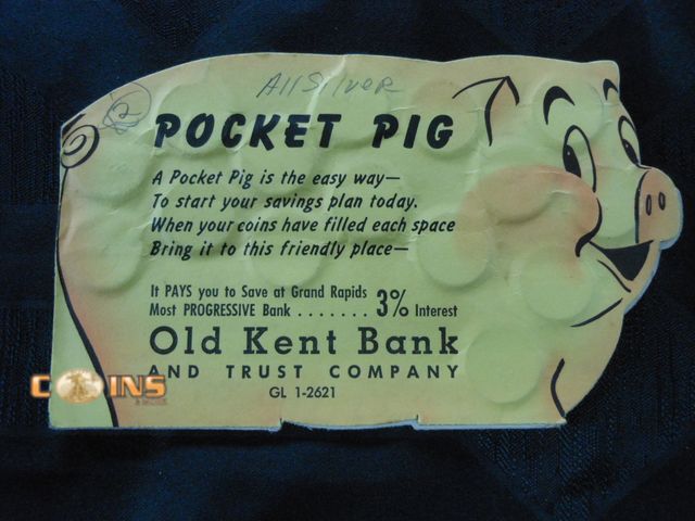 Lot 36-086707 - Lot of 30 Silver Dimes in Old Kent Bank Booklet.