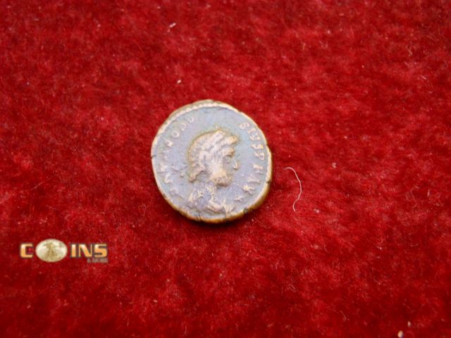 Lot 36-238279 - Theodosius 1-379-395 AD...Fine...Rev.-Victory with Christian Cross!
