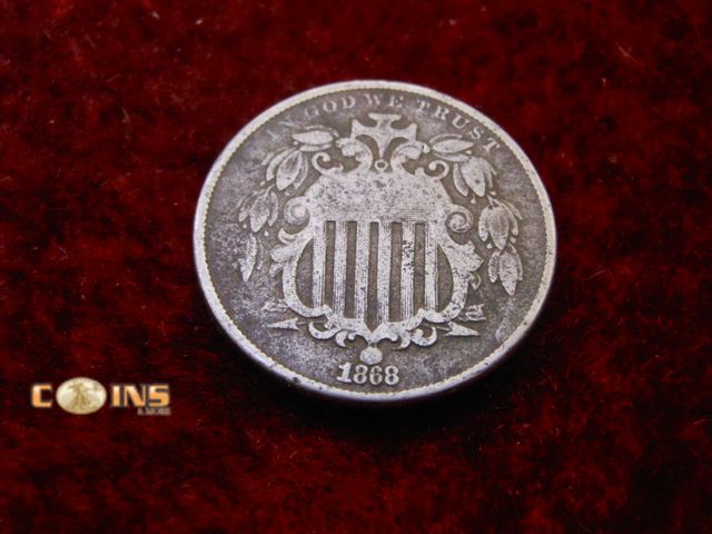 Lot 36-086732 - 1868 US Shield Nickel.