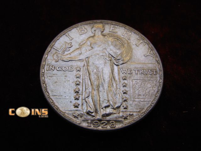 Lot 36-486511 - AU 1928-S Silver Standing Liberty Quarter.  Fantastic Eye Appeal.
