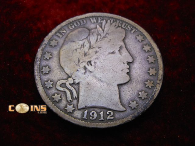 Lot 36-486462 - 1912-D Silver Barber Half Dollar.