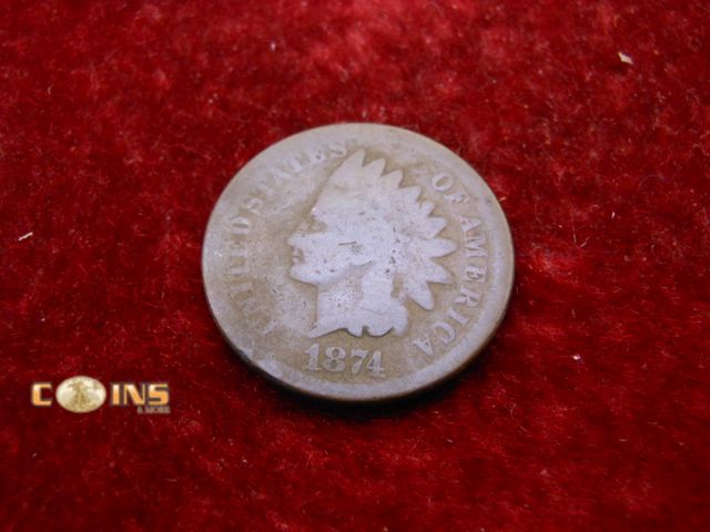 Lot 36-486539 - Semi-Key 1874 US Indian Head Cent.