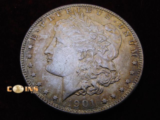 Lot 36-486667 - AU/BU 1901-O Morgan Silver Dollar.  Toned