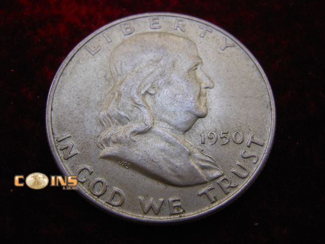 Lot 36-087170 - 1950-D Silver Franklin Half Dollar.