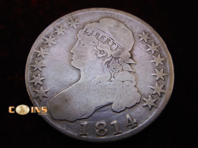 Lot 36-487740 - 1814 Silver Bust Half Dollar.