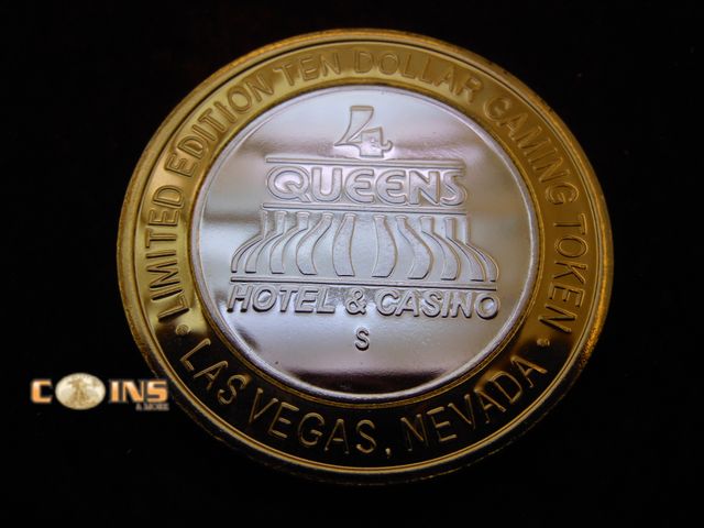 Lot 36-489150 - $10 Silver Las Vegas Token.  Four Queens.