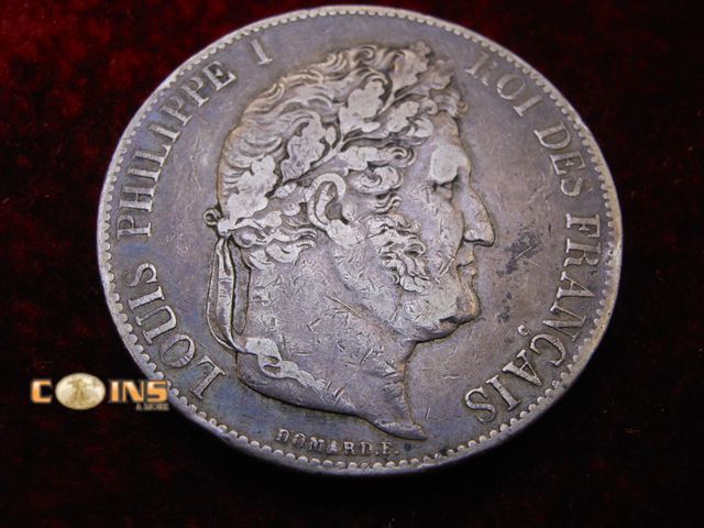 Lot 36-487340 - France - 1845 A - Silver 5 Francs - KM# 749.13 Large Silver Coin.