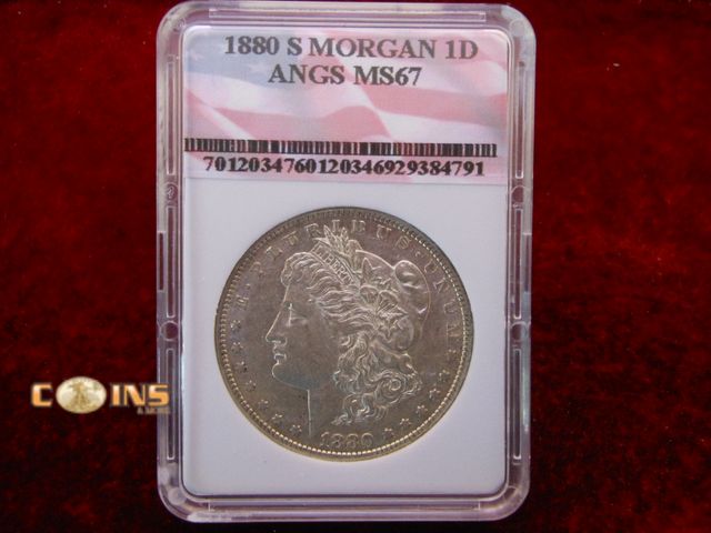 Lot 36-487249 - UNC/BU 1880-S Morgan Silver Dollar, Slabbed.