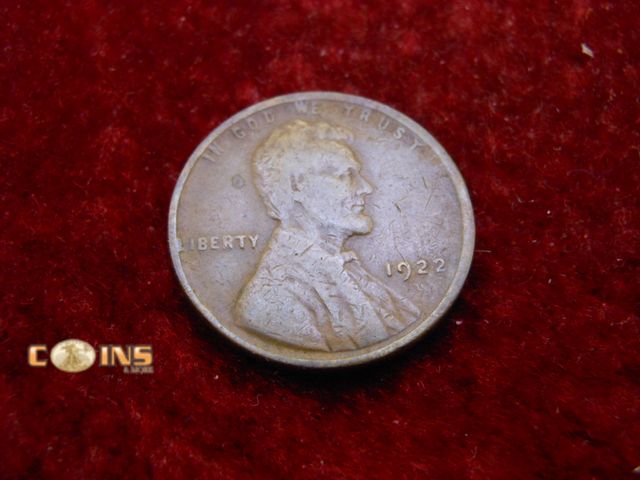 Lot 36-486543 - SEE PICTURES Rare 1922 NO/EXTREMELY Weak D Lincoln Wheat Cent.