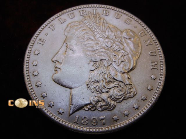 Lot 36-489822 - RARE in This Condition 1897-S Morgan Silver Dollar.   Full Breast Feathers.