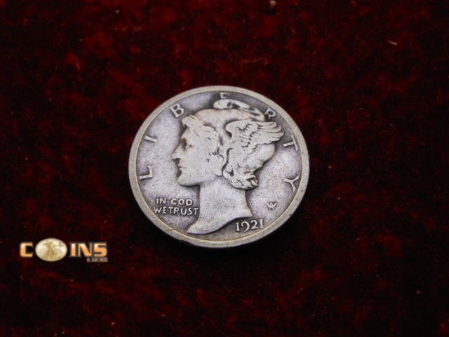 Lot 36-486533 - Key Date 1921 Silver Mercury Dime.