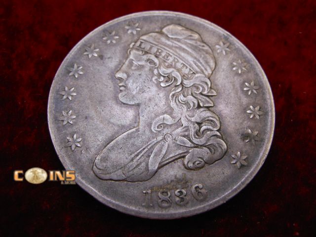 Lot 36-487273 - Better Condition 1836 Silver Bust Half Dollar.