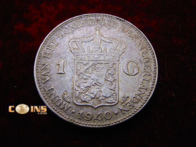 Lot 36-238151 - 1940 Silver Netherlands One Guilder.