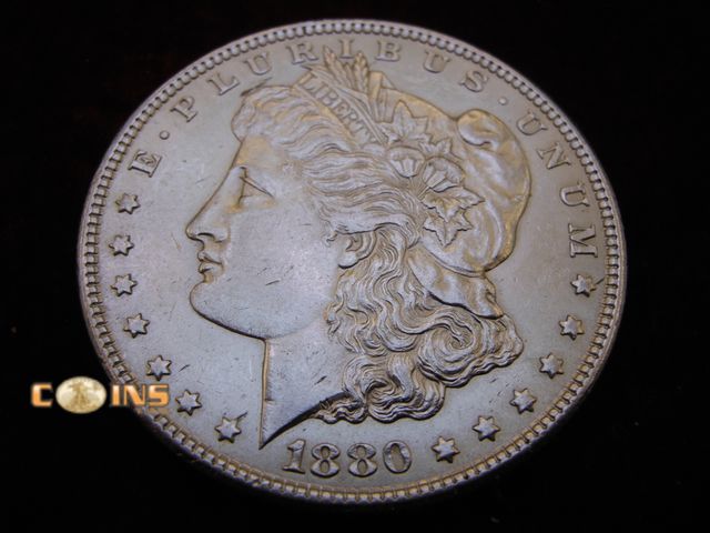 Lot 36-087109 - UNC/BU 1880-S Morgan Silver Dollar.