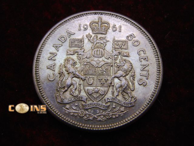 Lot 36-489157 - 1961 Silver Canada Half Dollar.