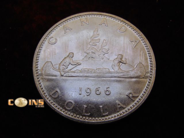 Lot 36-486617 - 1966 Silver Canadian Dollar.