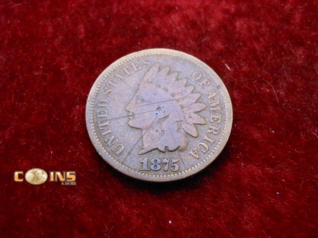 Lot 36-488304 - Semi-Key 1875 Indian Head Cent.