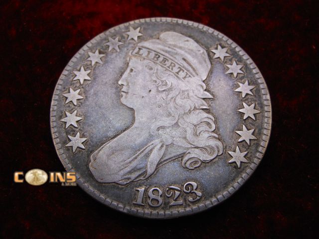 Lot 36-489118 - 1823 Silver Bust Half Dollar.