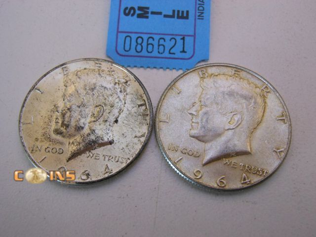 Lot 36-086621 - Lot of Two 1964 Silver Kennedy Half Dollars.