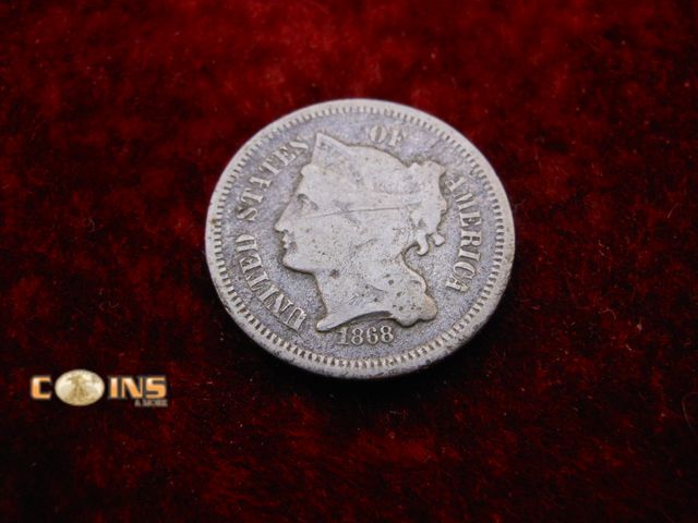 Lot 36-488297 - 1868 US Three Cent Piece.