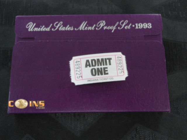 Lot 36-489225 - 1993 US Mint Proof Set.