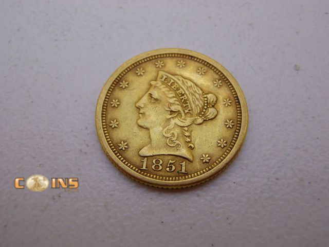 Lot 36-489815 - BETTER 1851-O Liberty Head $2.50 Gold Quarter Eagle.