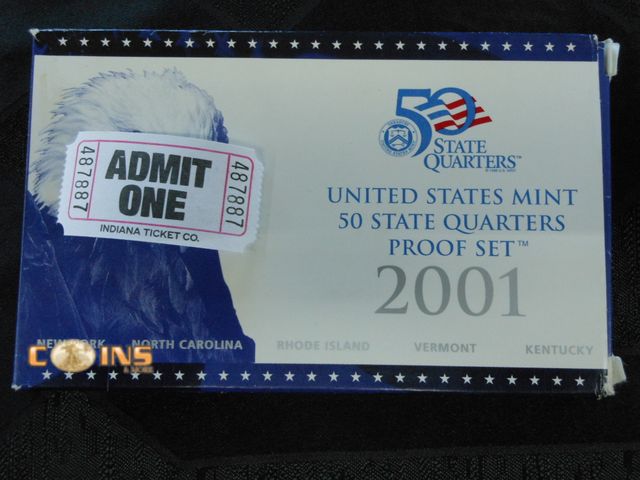 Lot 36-487887 - 2001 US Mint Proof Quarter Set.