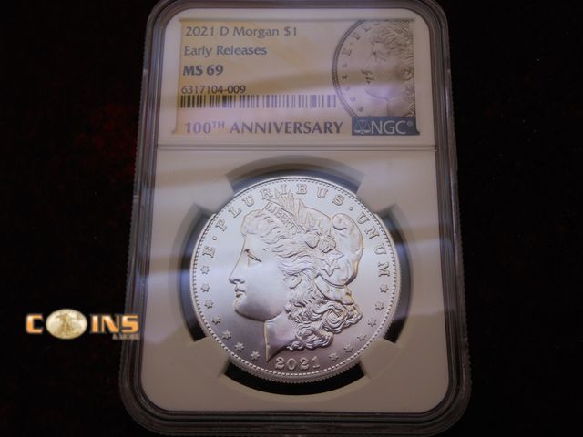 Lot 36-487766 - 1921-D Morgan Silver Dollar NGC Graded MS69.