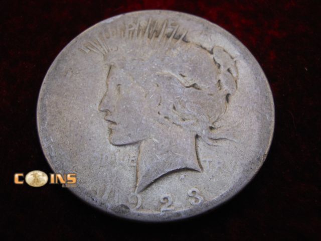 Lot 36-486408 - 1923-S Silver Peace Dollar.