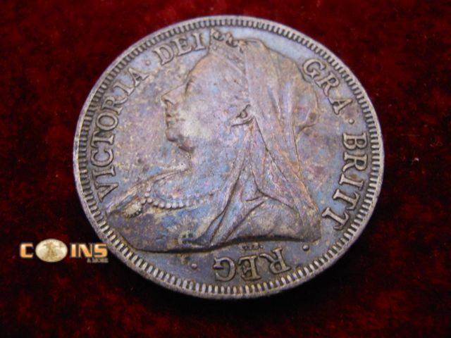 Lot 36-487931 - BETTER 1897 Britain Victoria Silver Veiled Half Crown.