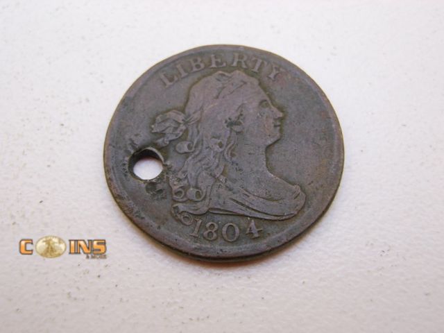 Lot 36-487836 - 1804 Half Cent, Plain 4, No Stems.