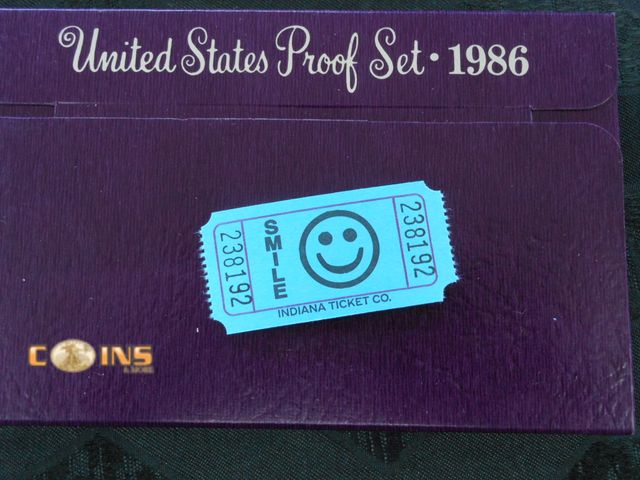 Lot 36-238192 - 1986 US Mint Proof Set.