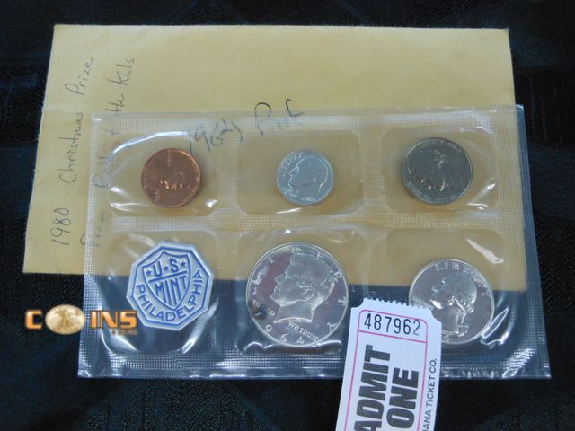 Lot 36-487962 - 1964 Silver US Mint Proof Set.